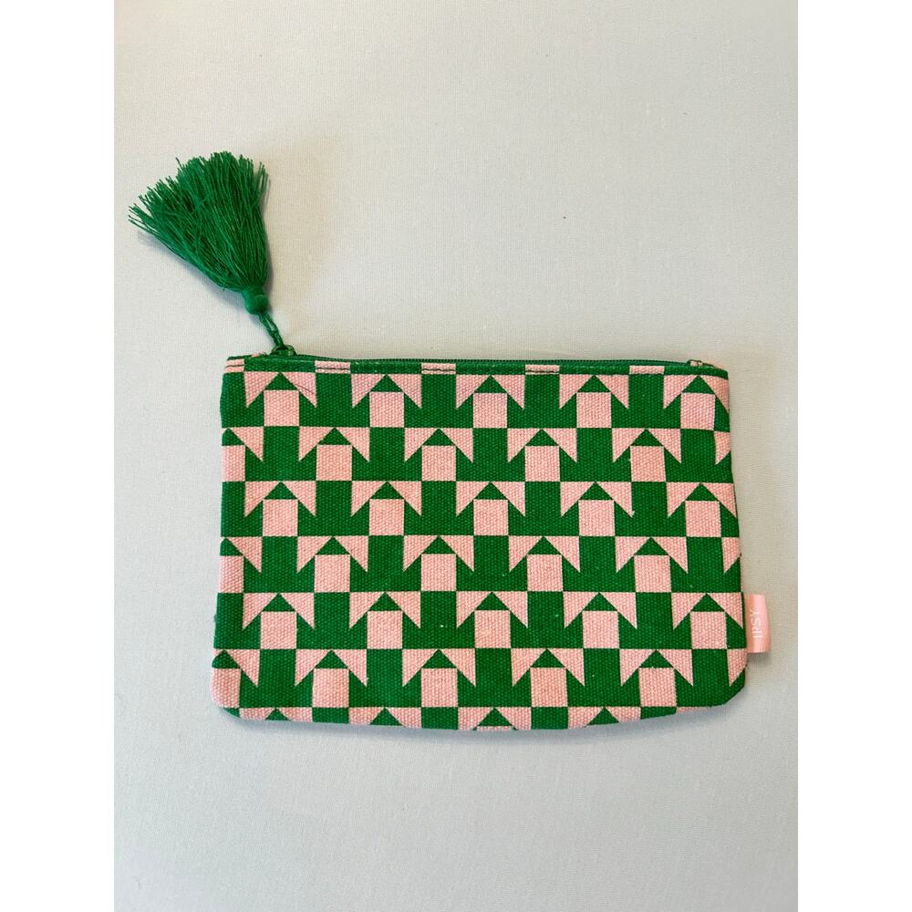 Ipsy Glam Bag 2023 Pink Green Geometric Tassle